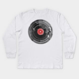 Vinyl Record DJ! Kids Long Sleeve T-Shirt